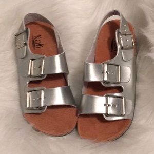Girls size 13 silver sandals